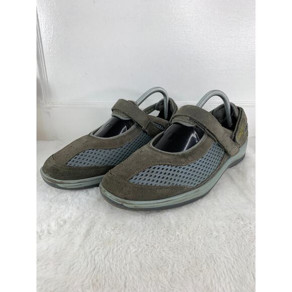 Orthofeet Sanibel Orthopedic Mary Janes Women’s Size 10 Gray Leather Mesh - Picture 1 of 8